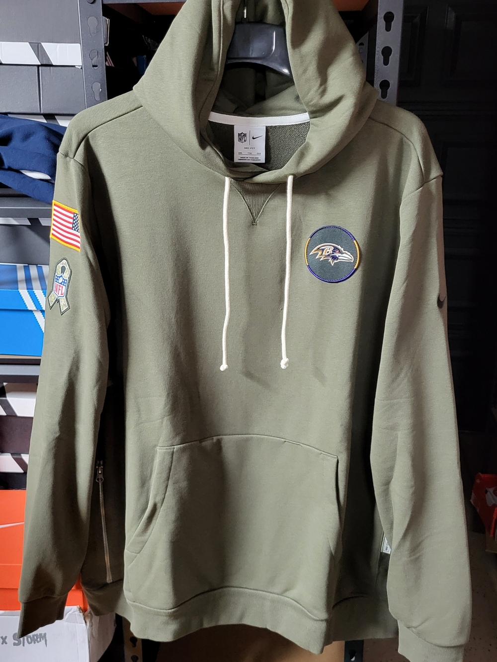 *NEW*Nike NFL Team Apparel Baltimore Ravens 2025 Salute to Service Hoodie Sz 2XL